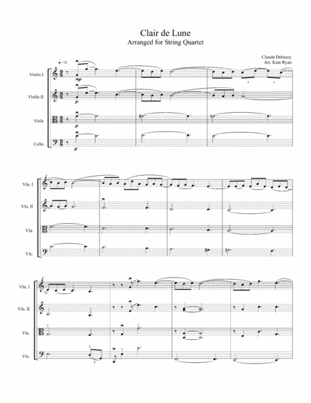 Clair De Lune String Quartet Page 2