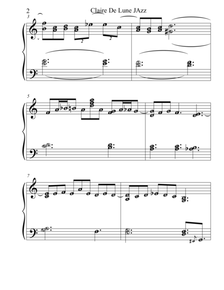 Claire De Lune Jazz Claude Debussy Page 2