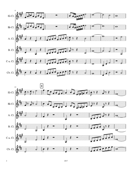 Clarinet Choir No 2 Page 2