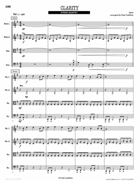 Clarity Zedd String Quartet Page 2