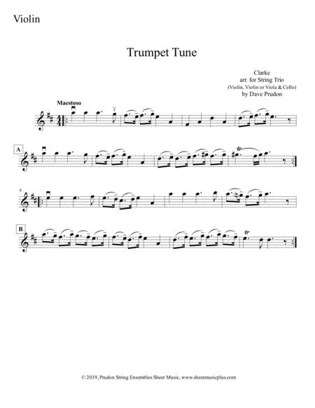 Clarke Trumpet Tune For String Trio Page 2