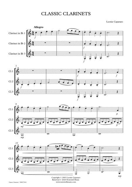 Classic Clarinets Clarinet Trio Page 2