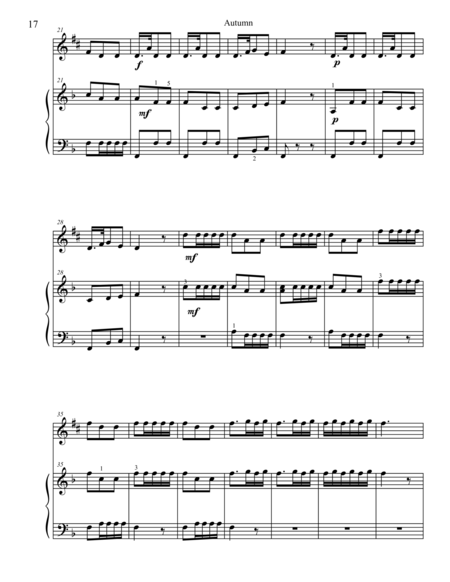 Classical Duets For Alto Saxophone Piano Autumn From Vivaldis Four Seasons Page 2