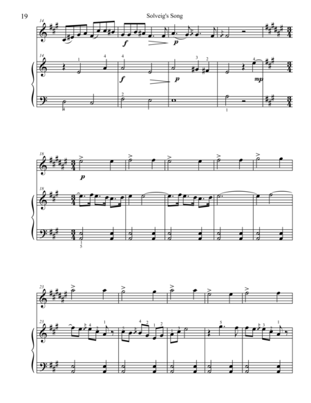 Classical Duets For Alto Saxophone Piano Solveigs Song Page 2