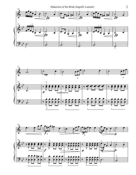 Classical Duets For Clarinet Piano Ingrids Lament Abduction Of The Bride Page 2