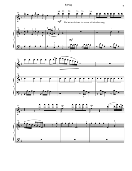 Classical Duets For Flute Piano Spring From Vivaldis Four Seasons Page 2