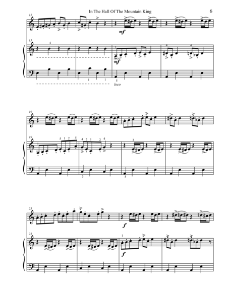 Classical Duets For Violin Piano 6 Selections From Peer Gynt Page 2