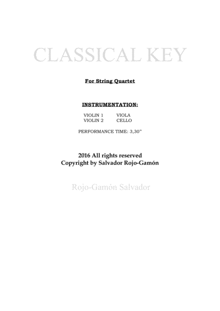 Classical Key For String Quartet Page 2