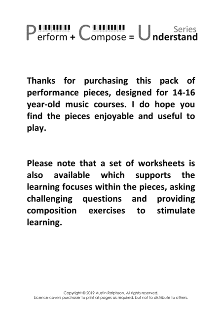 Classroom Performance Educational Pack Melody Perform Compose Understand Pcu Series Page 2