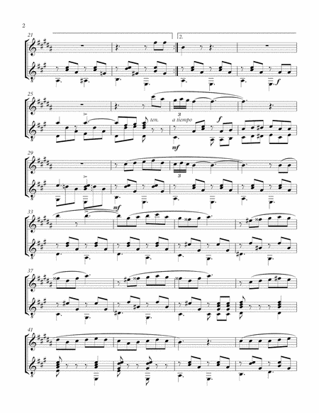 Clavelitos Clarinet And Guitar Score And Parts Page 2