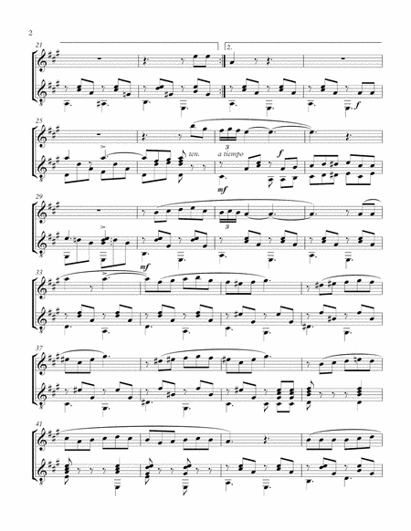 Clavelitos Flute And Guitar Score And Parts Page 2