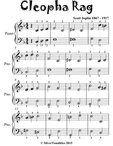 Cleopha Rag Easiest Piano Sheet Music For Beginner Pianists Page 2