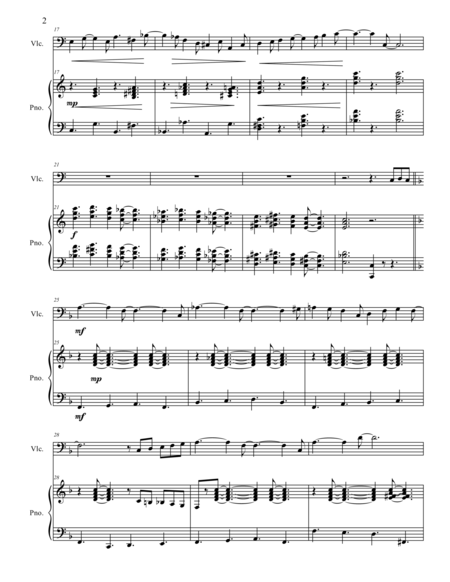 Cliffs Tune For Cello And Piano Page 2