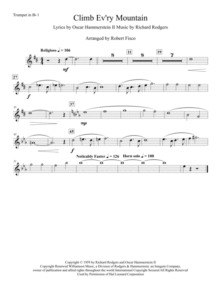 Climb Ev Ry Mountain From The Sound Of Music For Brass Quintet Page 2