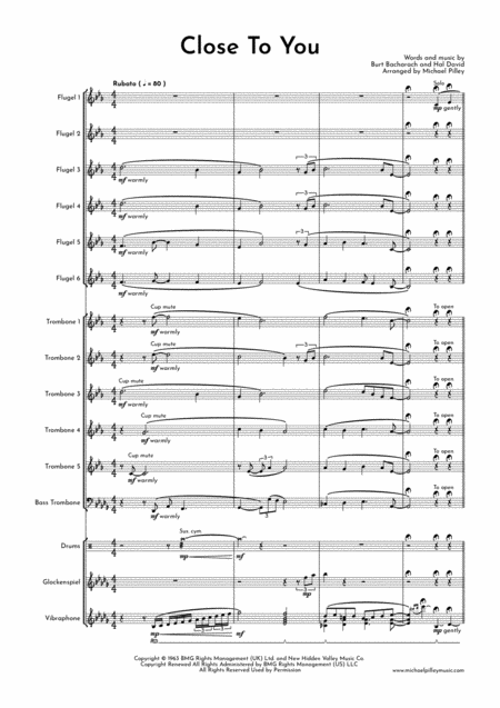 Close To You Burt Bacharach Flugels And Trombones Page 2