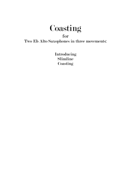 Coasting For Two Eb Alto Saxophones Page 2