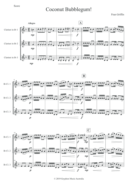 Coconut Bubblegum For Clarinet Trio Page 2