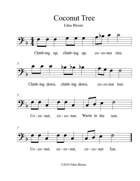 Coconut Tree Bass Clef Study Page 2