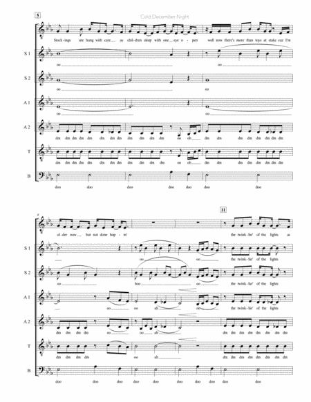 Cold December Night Ssaatb A Cappella Page 2