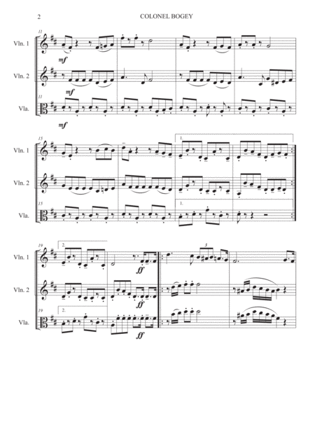 Colonel Bogey String Trio Page 2