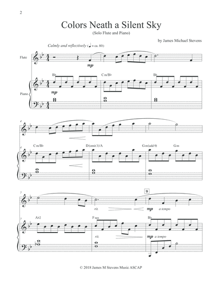 Colors Neath A Silent Sky Flute Piano Page 2