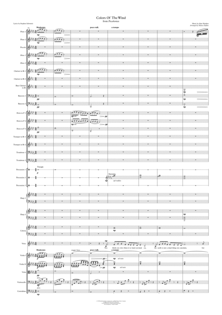 Colors Of The Wind Solo Voice And Full Orchestra Page 2