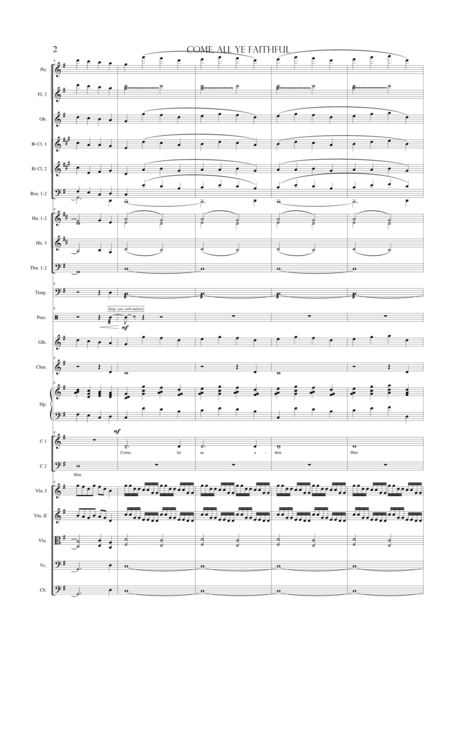 Come All Ye Faithful Orchestra Score Page 2