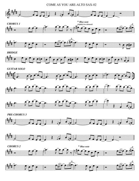 Come As You Are Alto Sax Page 2