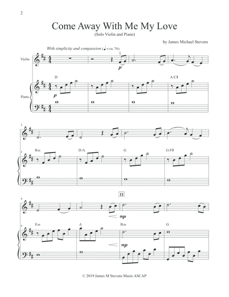 Come Away With Me My Love Violin Piano Page 2