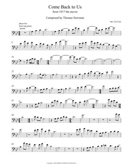 Come Back To Us Cello Solo Page 2