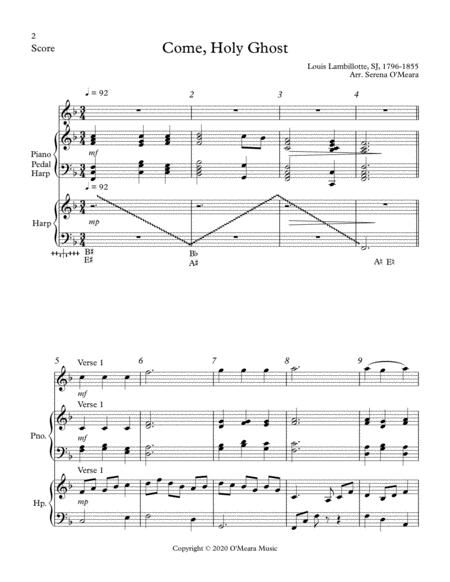 Come Holy Ghost Trio For C Treble Instrument Harp And Piano Or Organ Page 2