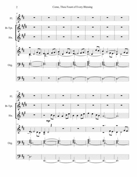 Come Thou Fount Of Every Blessing Instruments And Organ Page 2