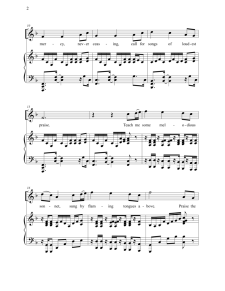 Come Thou Fount Of Every Blessing Nettleton Medium Voice Arr Brenda Portman Page 2