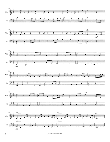 Come Thou Fount Of Every Blessing Violin Cello Duet Page 2