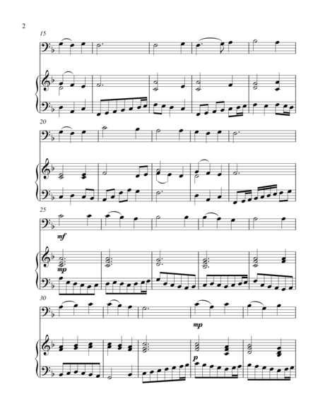 Come Thou Long Expected Jesus Bass C Instrument Solo Page 2