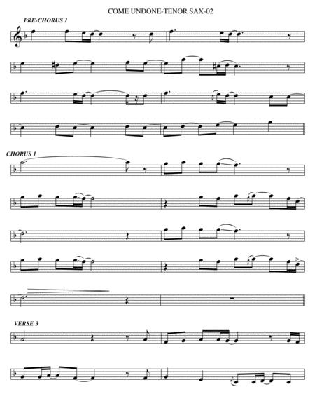 Come Undone Tenor Sax Page 2