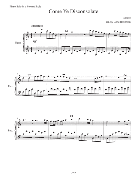 Come Ye Disconsolate Piano Solo Page 2