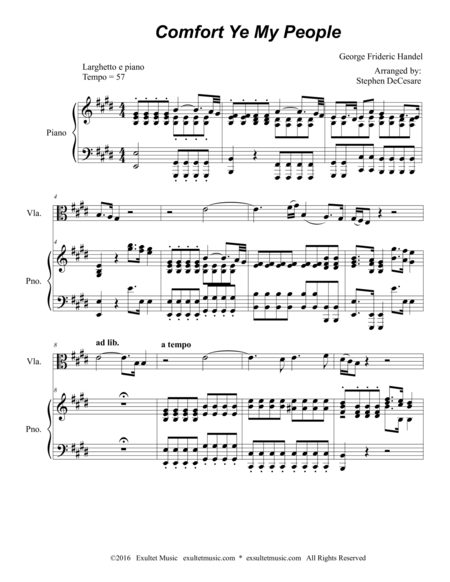 Comfort Ye My People For Viola And Piano Page 2