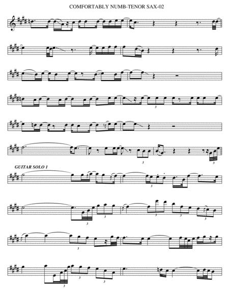 Comfortably Numb Tenor Sax Page 2