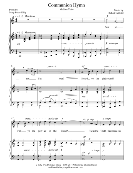 Communion Hymn Medium Voice Page 2