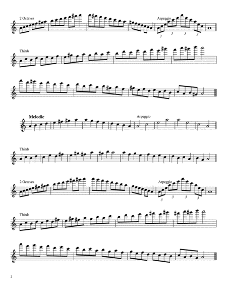 Comprehensive Flute Scales And Arpeggios Minor Page 2