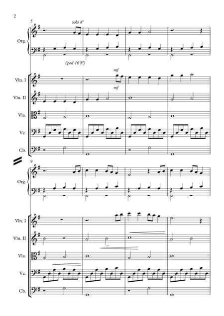 Concertato Hymn Kingsfold I Heard The Voice Of Jesus Say For Satb Choir Organ Strings Page 2