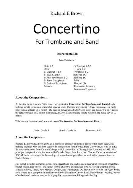 Concertino For Trombone And Band Page 2