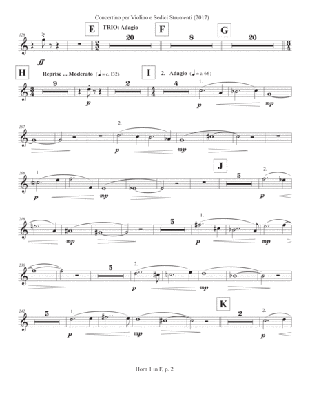 Concertino Per Violino E Sedici Strumenti 2017 Horn In F Part 1 Page 2