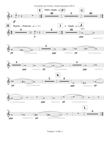 Concertino Per Violino E Sedici Strumenti 2017 Trumpet In Bb Part 1 Page 2