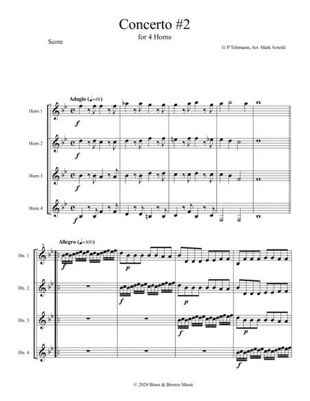 Concerto 2 For Four Horns Telemann Page 2