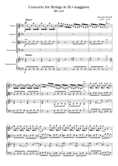 Concerto For Strings In B Flat Major Rv 165 Page 2