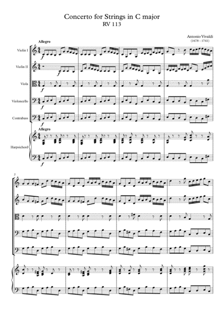 Concerto For Strings In C Major Rv 113 Page 2