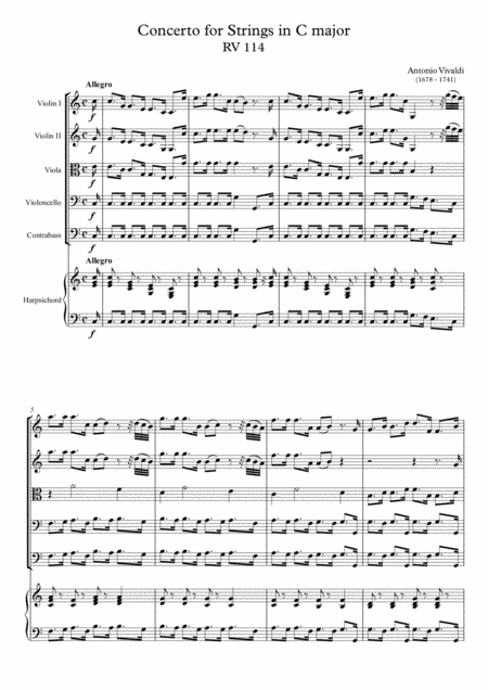 Concerto For Strings In C Major Rv 114 Page 2
