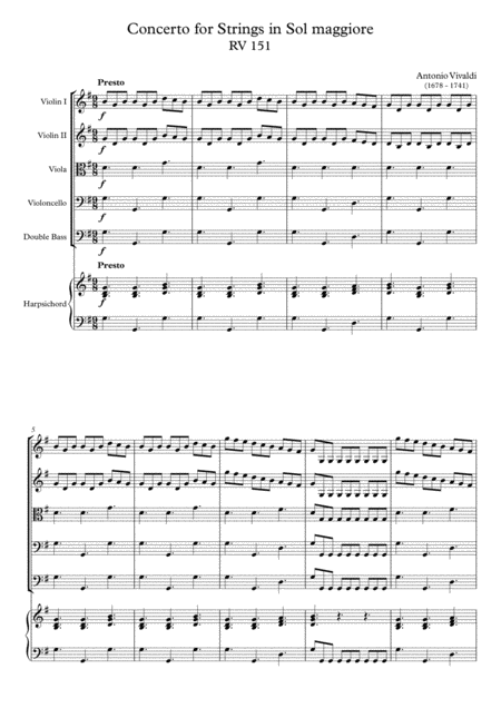 Concerto For Strings In Sol Maggiore Rv 151 Page 2